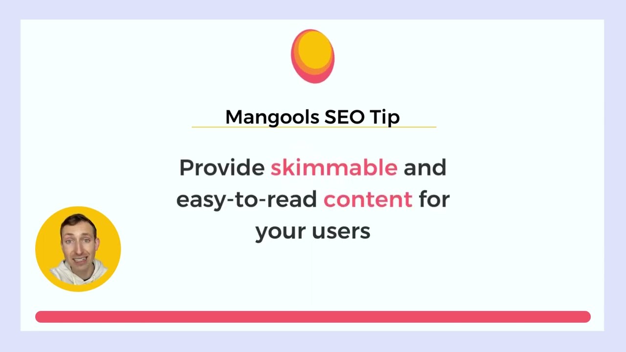 Make your content skimmable & easy to read! #mangoolsseotips