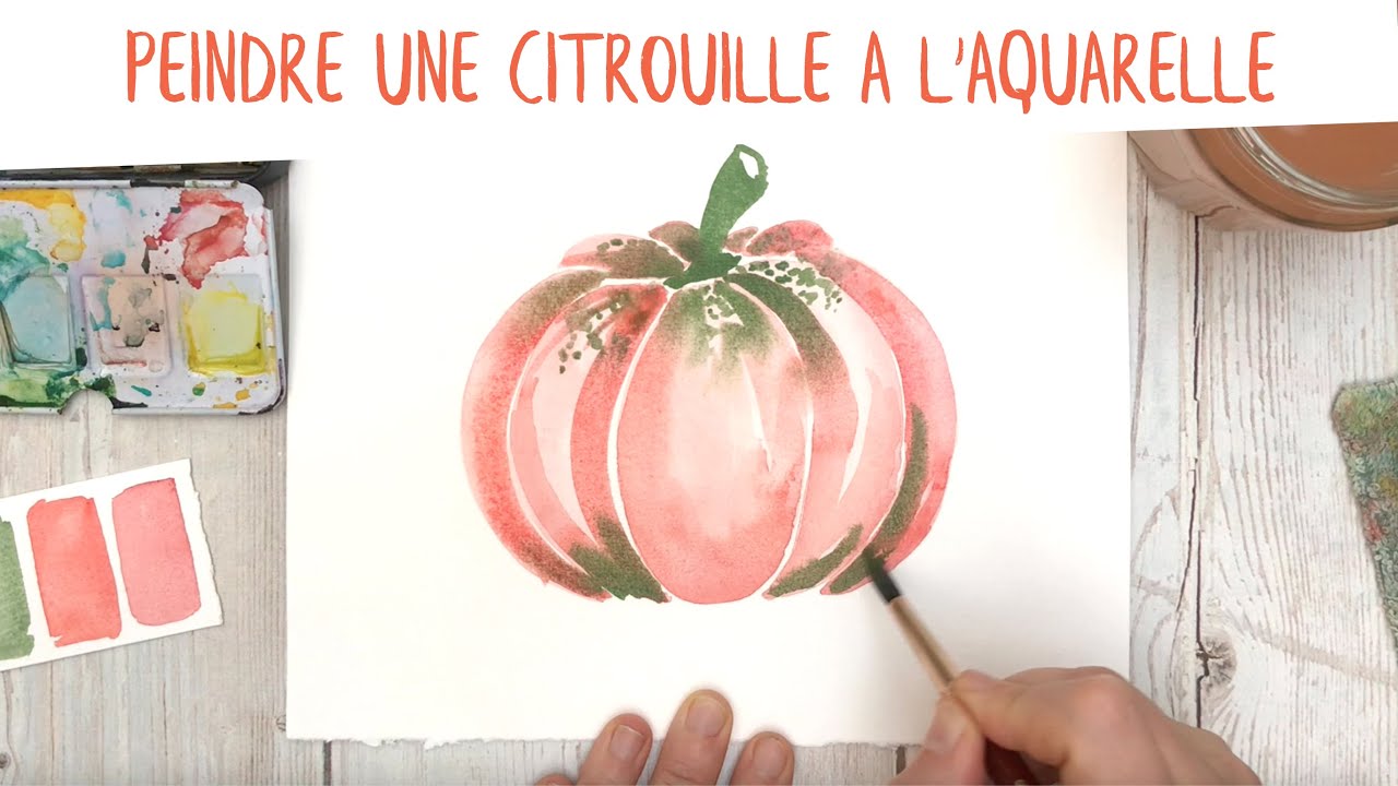 Tutoriel : peindre une citrouille à l'aquarelle