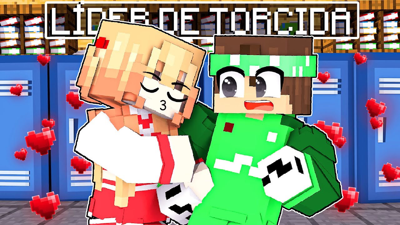 A LÍDER DE TORCIDA deu um BEIJO no JOGADOR DE FUTEBOL no Minecraft