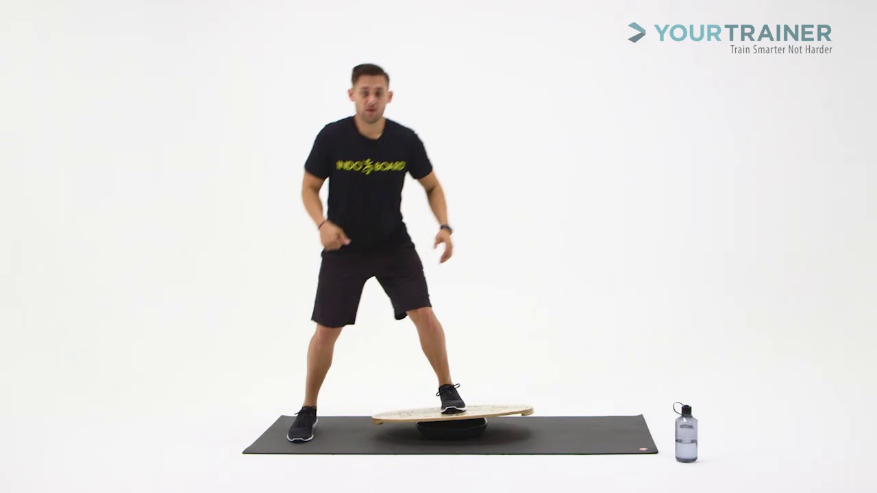 INDO BOARD | Chris Demonstrates How to Lateral Lunge - Level 3 Balance Board