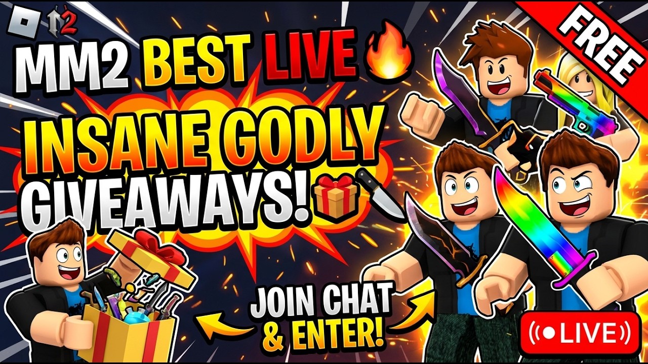 **MM2 BEST LIVE 🔥 INSANE GIVEAWAY!**