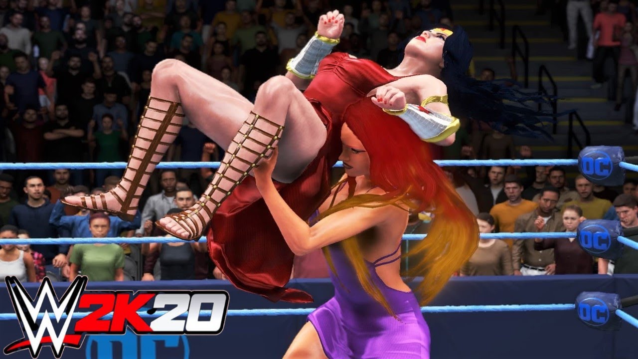 WWE 2K20 | WONDER WOMAN V STARFIRE! | Formal Wear 2 Out Of 3 Falls Match