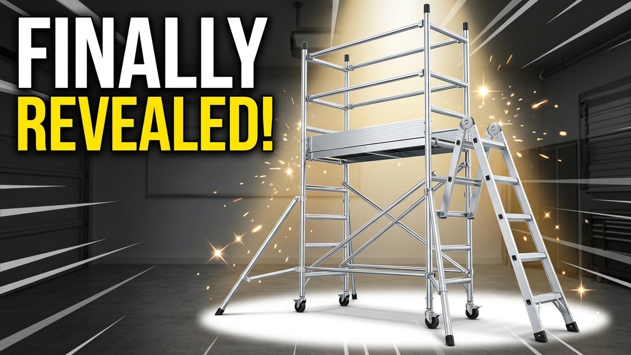 WOLEC 3 in 1 Portable Aluminum Scaffolding Platform & Ladder Review Height Adjustable Work Platform