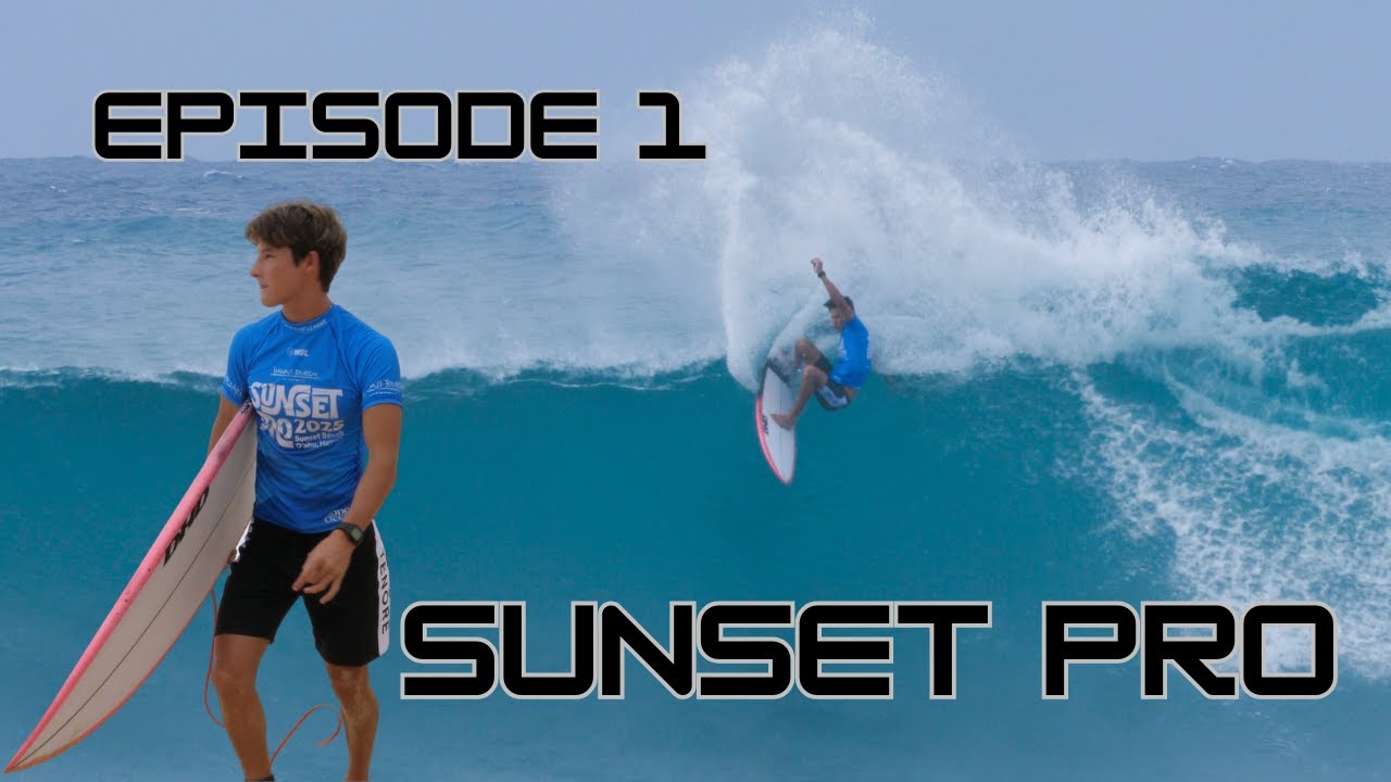MY FIRST VLOG! SURFING HUGE WAVES AT THE SUNSET PRO!