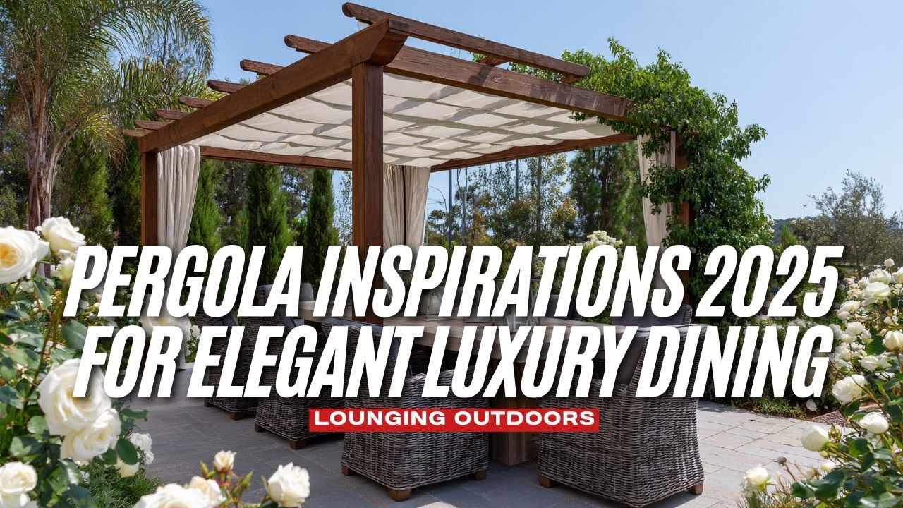 Pergola Inspirations 2025 for Elegant Luxury Dining and Lounging Outdoors