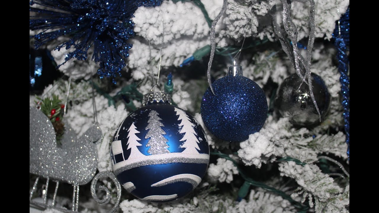 Blue, Silver and White Christmas Tree 2017