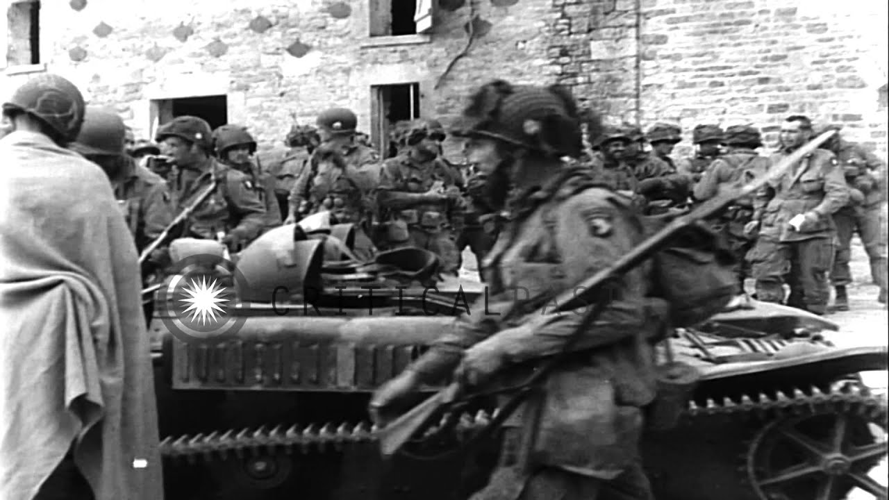U.S. 101st Airborne Division and 4th Infantry Division troops in  Marmion Farm ,R...HD Stock Footage