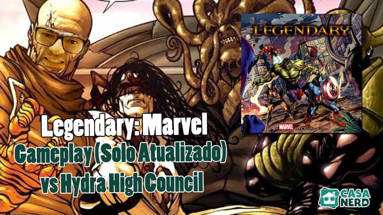 Legendary: A Marvel Deckbuilding Game - Gameplay (Solo Atualizado) vs Hydra High Council