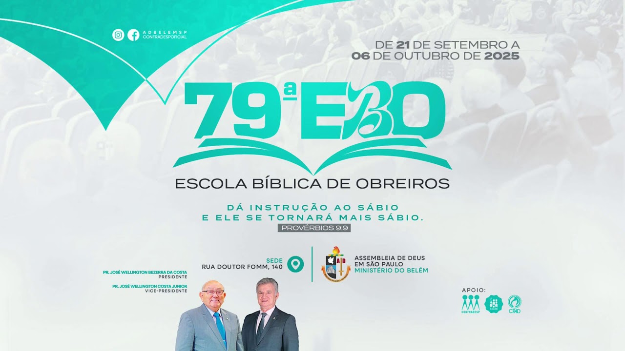 79º E.B.O. |  ESCOLA BIBLICA DE OBREIROS | CONSAGRAÇÃO DE OBREIROS | 02/10/2025 | TV ADBELÉM