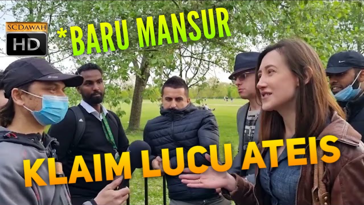 BARU KLAIM LUCU ATEIS   MANSHUR VS Gadis Ateis | Hyde Park | Speaker Corner