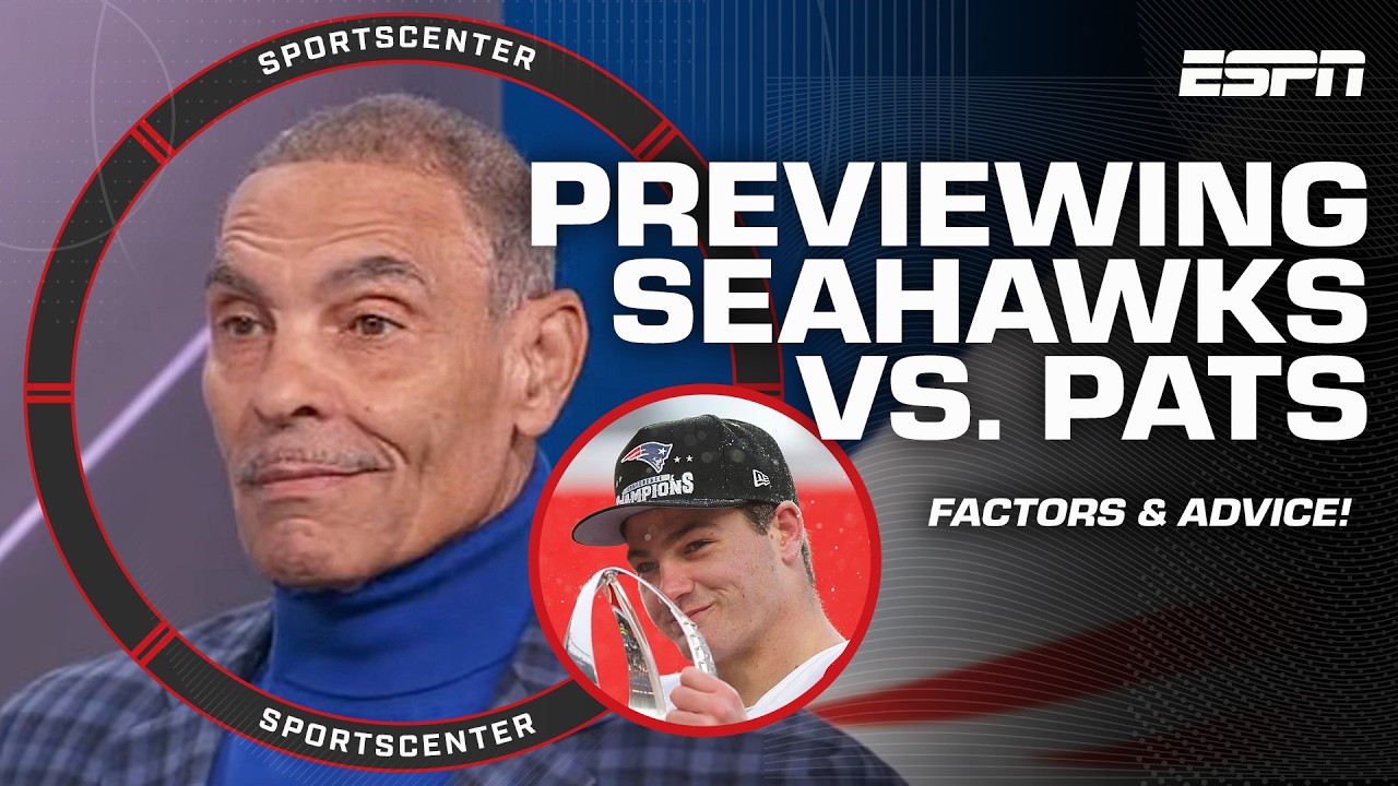 SportsCenter previews Patriots vs. Seahawks Super Bowl factors + Picks, Squares & Party Essentials!