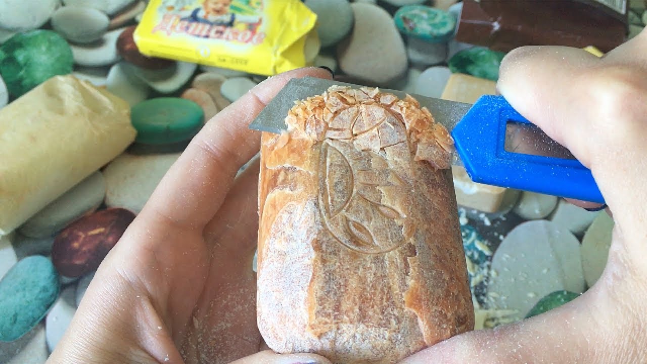 Soap over 40 years/ Very old dry soap/ASMR Soap  (NO TALKING)/ Crunchy very dry soap