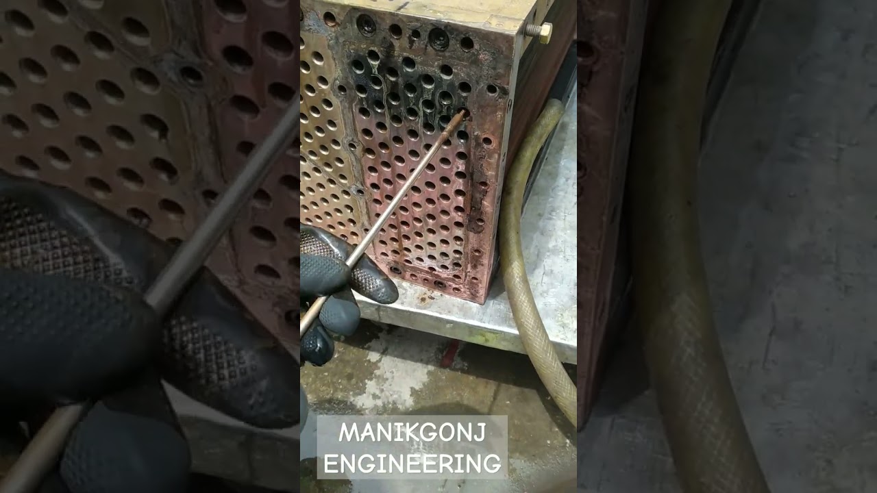 How to Clean Gas generator Aftercooler,hit exchanger tube ? #dieselgenerators #radiato#caterpillar