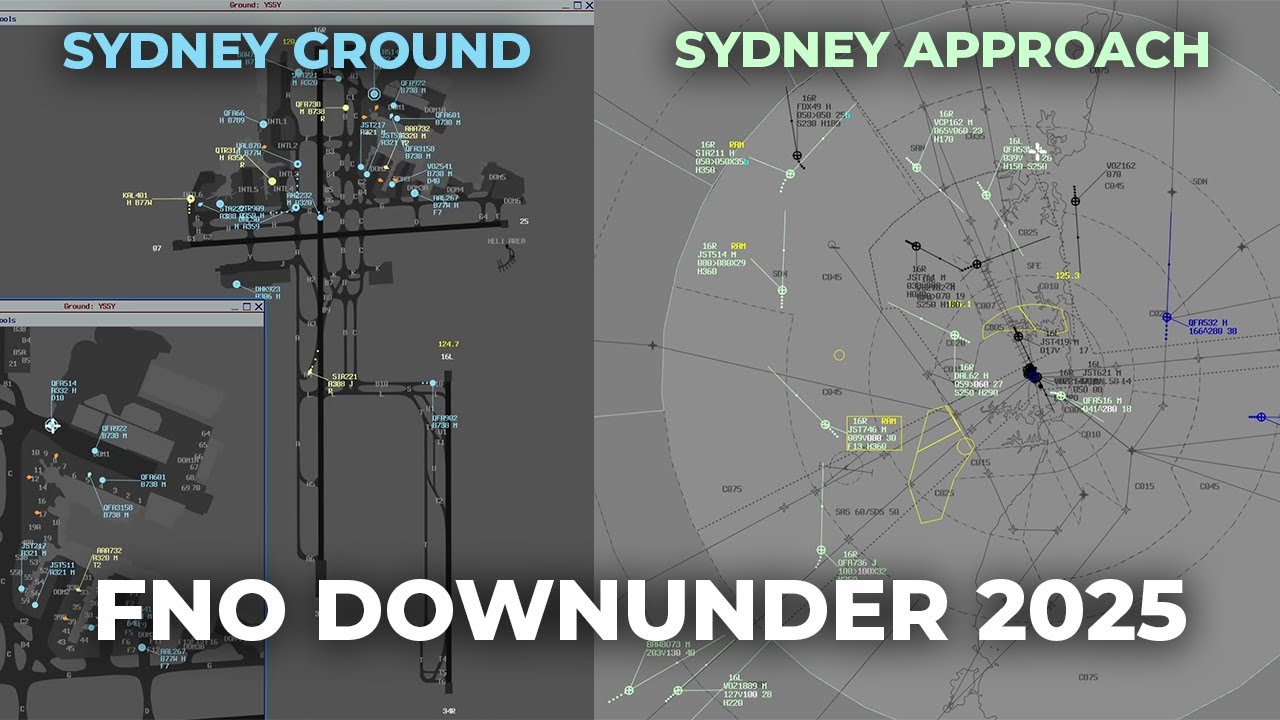 VATSIM ATC: Sydney Ground + Sydney Approach &mdash; FNO Downunder 2025