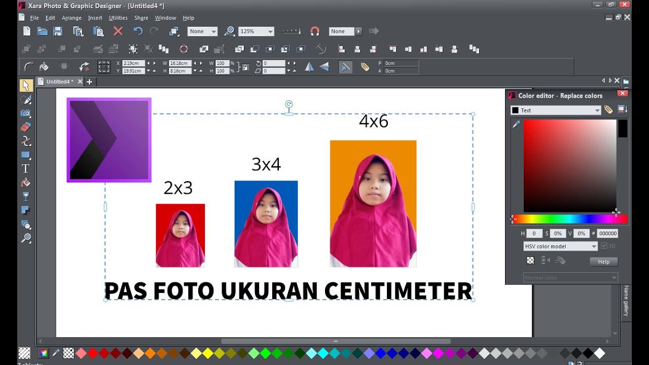 Cara Membuat Pas Foto dan Mengganti Background Foto di Xara Photo & Graphic Designer
