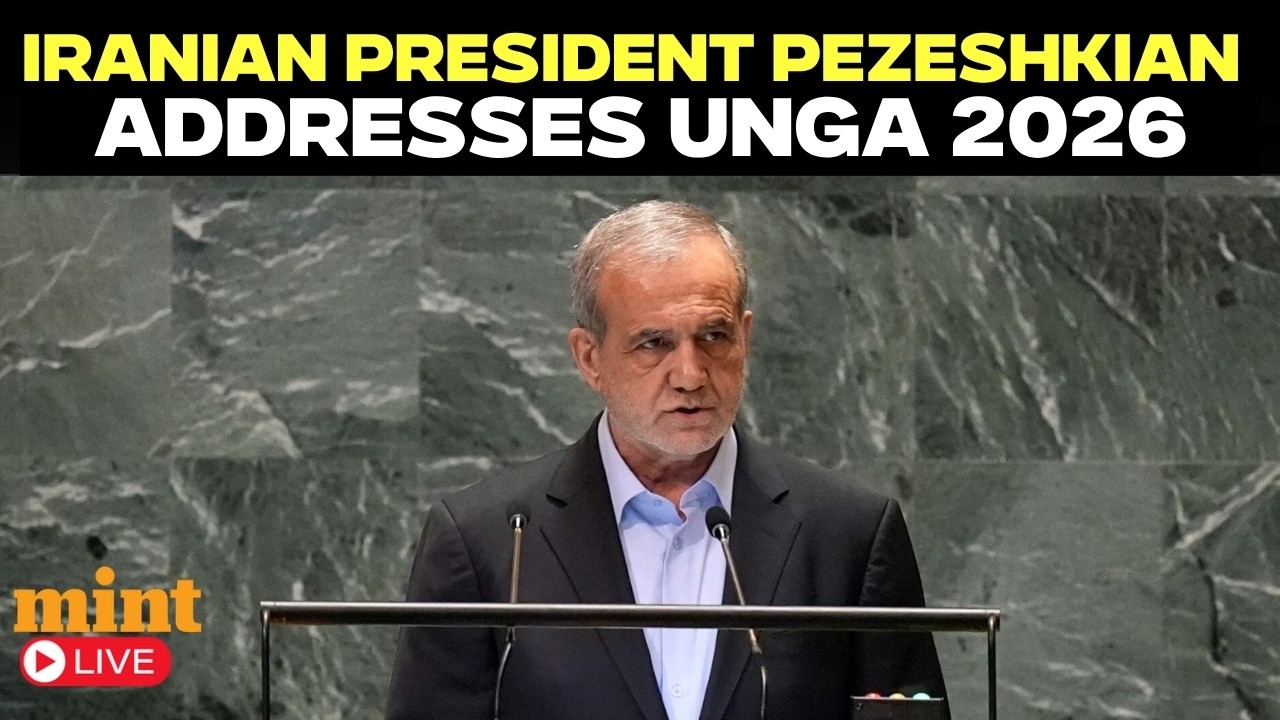 Iran-US Tensions At UNGA 2026 LIVE : Iranian's President Pezeshkian Delivers Key Addresses | Trump