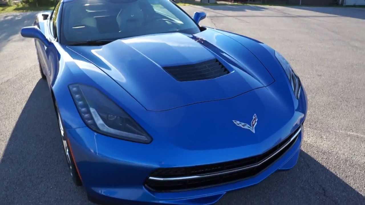 2014 Chevrolet Corvette Stingray Start up and full walk walk around Blue color