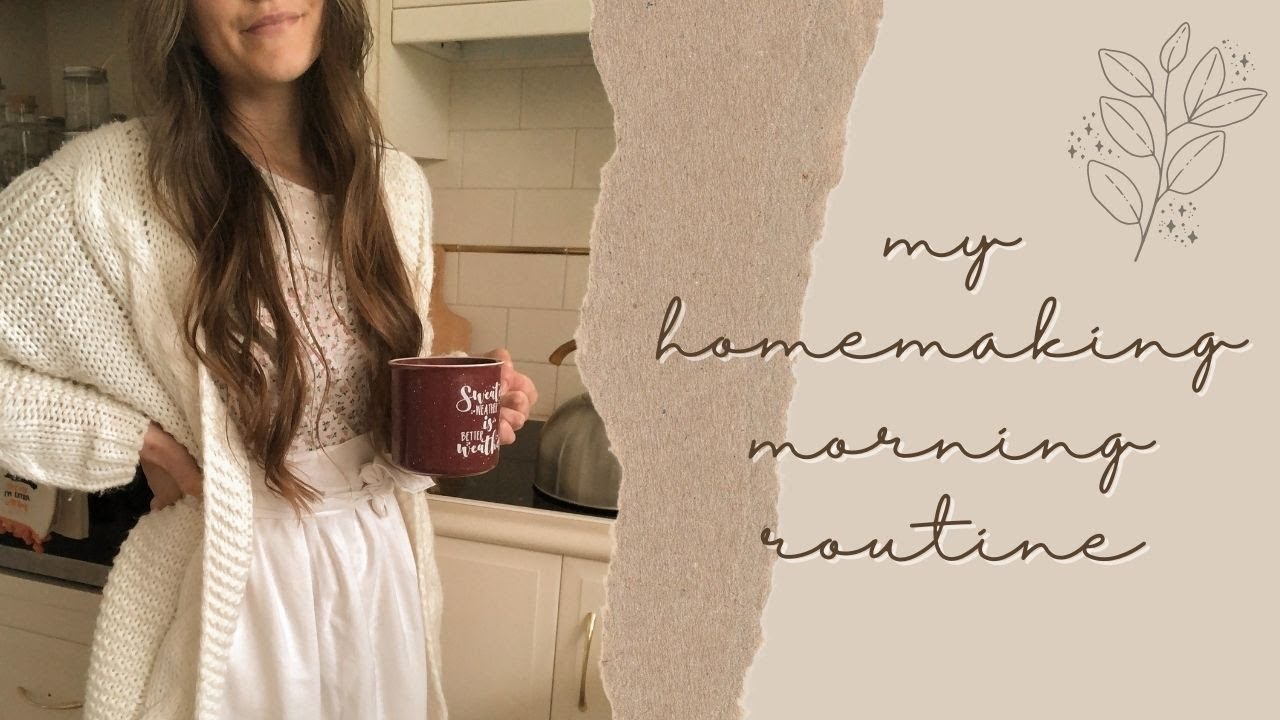 MY HOMEMAKING MORNING ROUTINE 🧺 // baking sourdough, household chores & cozy vibes