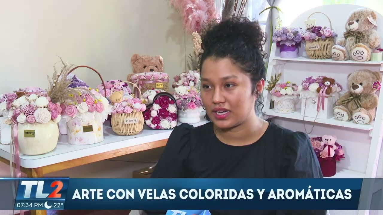 ARTE CON VELAS COLORIDAS | Teledos | El Salvador