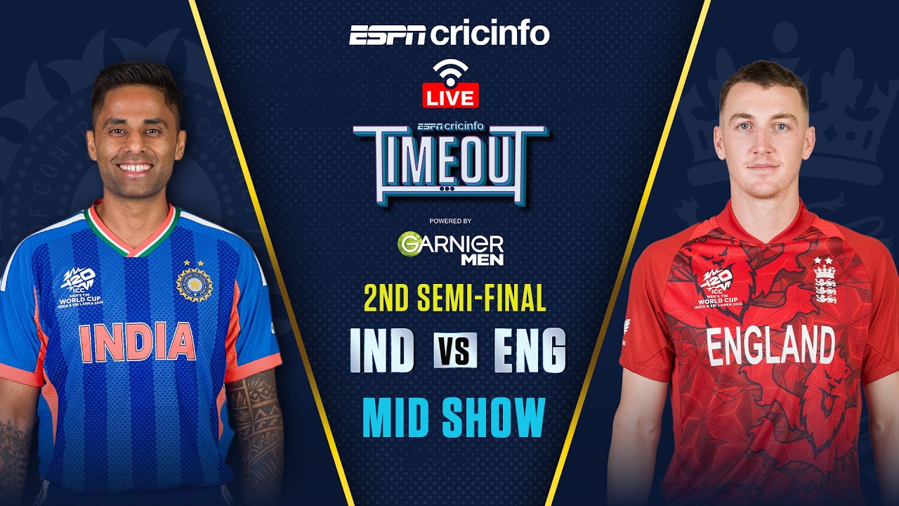 India vs England Innings break LIVE  | T20 World Cup 2026 Semi-final 2 | Samson powers India
