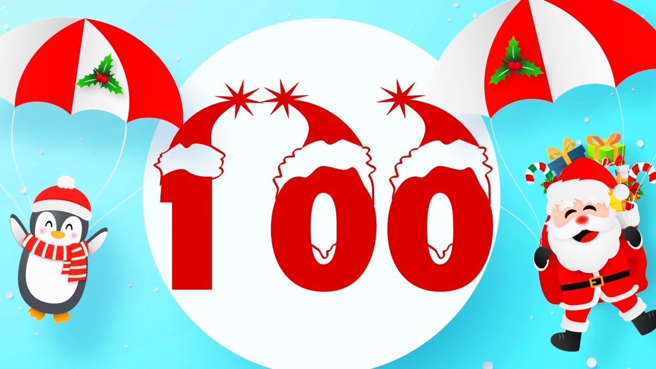 BOŽIĆNA BROJALICA 🎄🎁❄️ Učimo brojati do 100 🎴 FLASH KARTICE za zabavno učenje