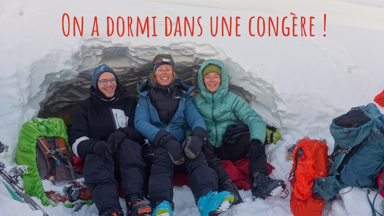 Bivouac sur le plateau d’Emparis, face à la Meije (dans une congère)