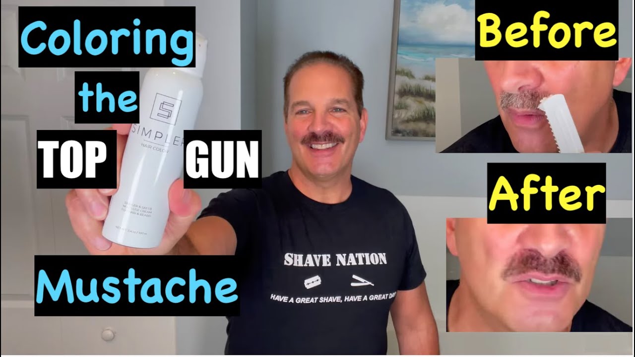 Coloring the Top Gun Mustache !