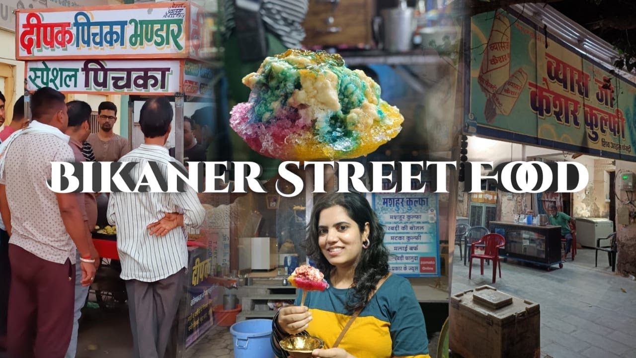 Bikaner street food | 50+ flavors of chaata, Bikaner special Golgappe and vyasji special kesar kulfi