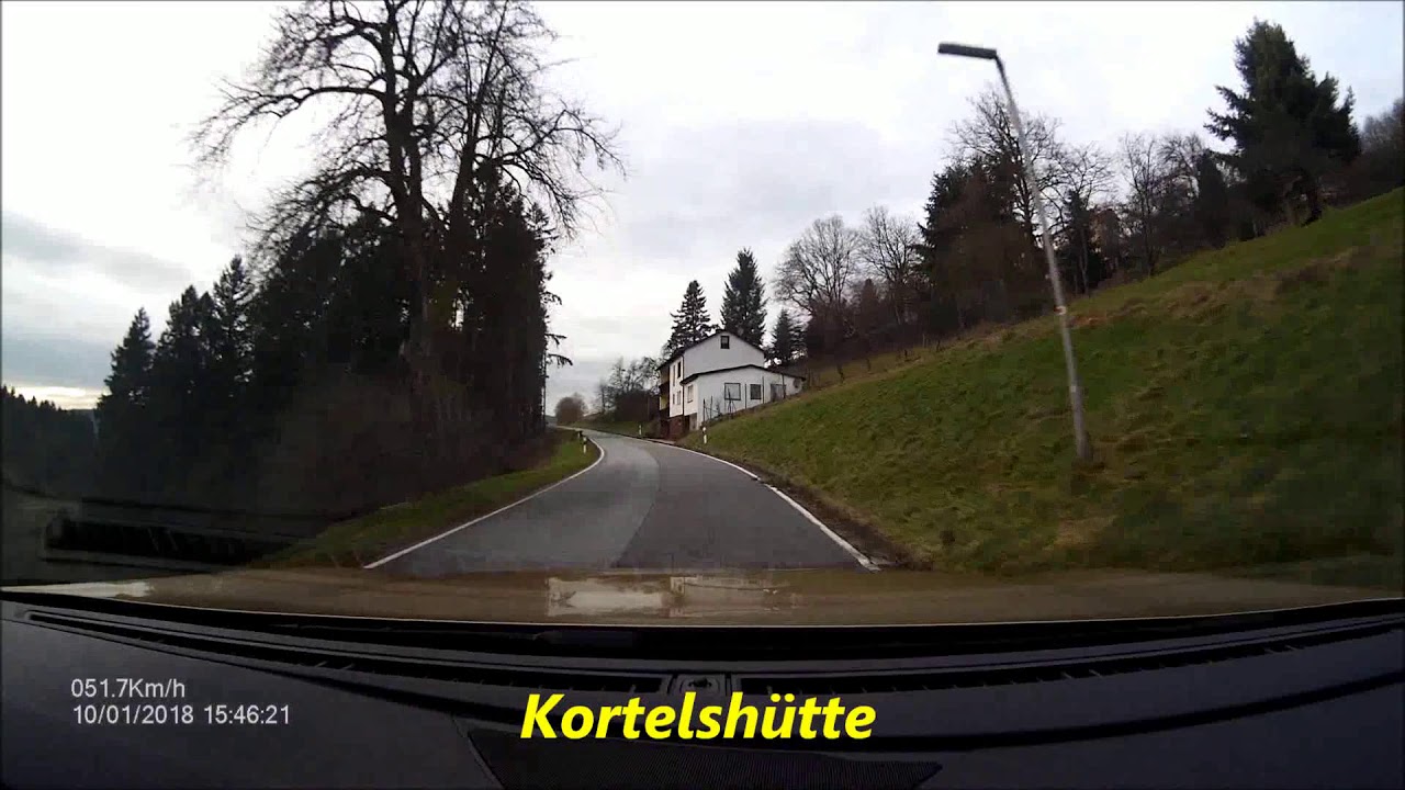 Autofahrt im hessischen Odenwald (HP/ERB): Hirschhorn ---:--- Oberzent/Rothenberg