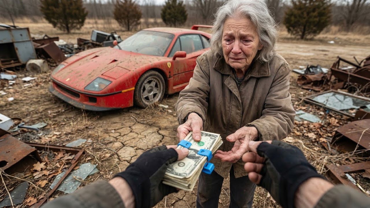 ASMR Car Restoration | Rosso Corsa Ferrari F40 1987 (Dusty Junkyard Scene) | Emotional Money Handoff