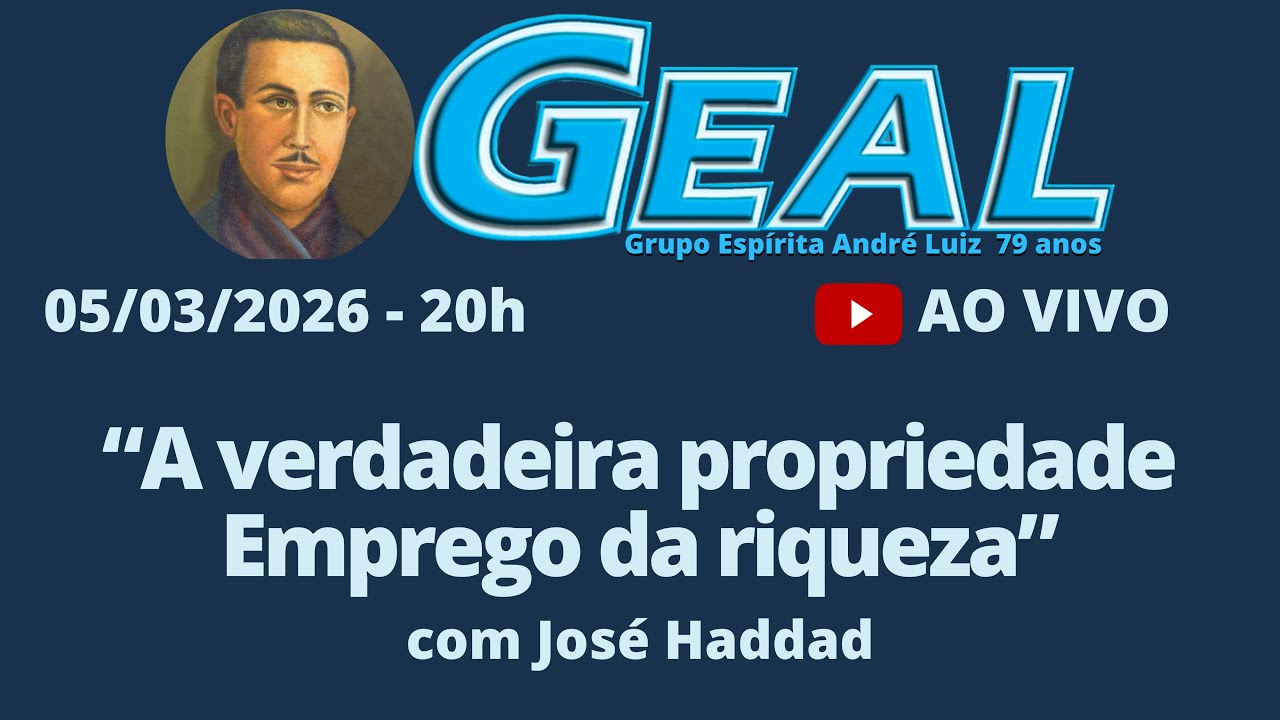 Palestrante: José Haddad - 05/03/26 - 20h