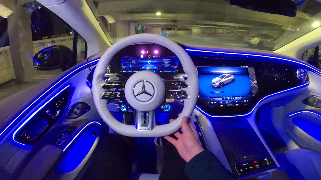 2022 Mercedes 760HP EQS53 AMG NIGHT DRIVE! New EQS53 POV Interior Ambiente Drive