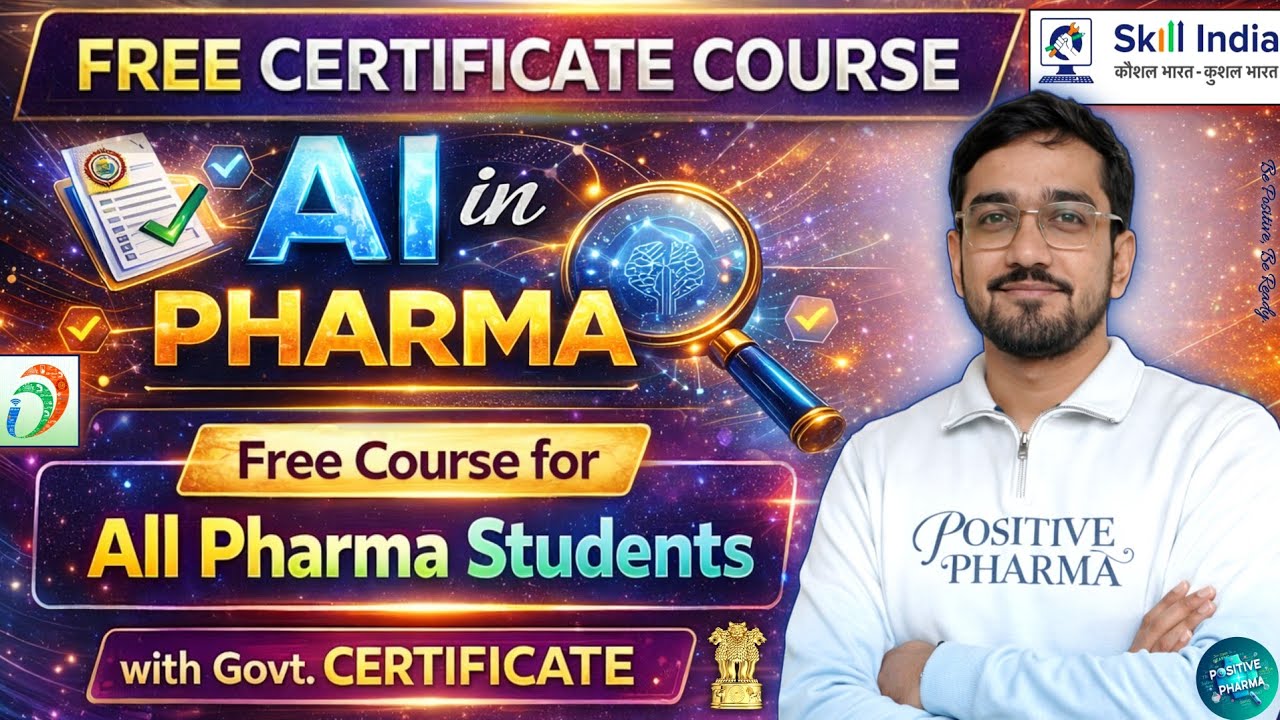 FREE Certificate Course | AI in Pharma | Course for Pharmacy Students | with Govt Certificate #skill
