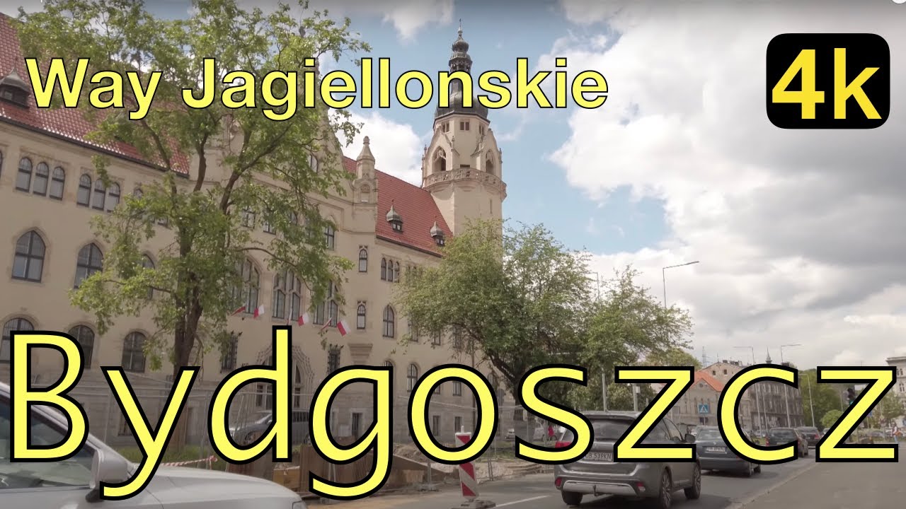 Bydgoszcz Poland Waly Jagiellonskie Street Walking tour View DJI OSMO Pocket 4k