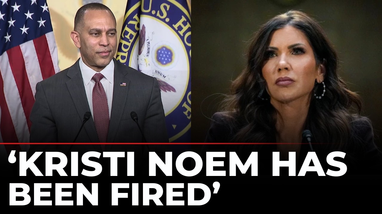 US News LIVE: Jeffries Declares Victory for Democrats After Trump Fires DHS Chief Kristi Noem | ICE