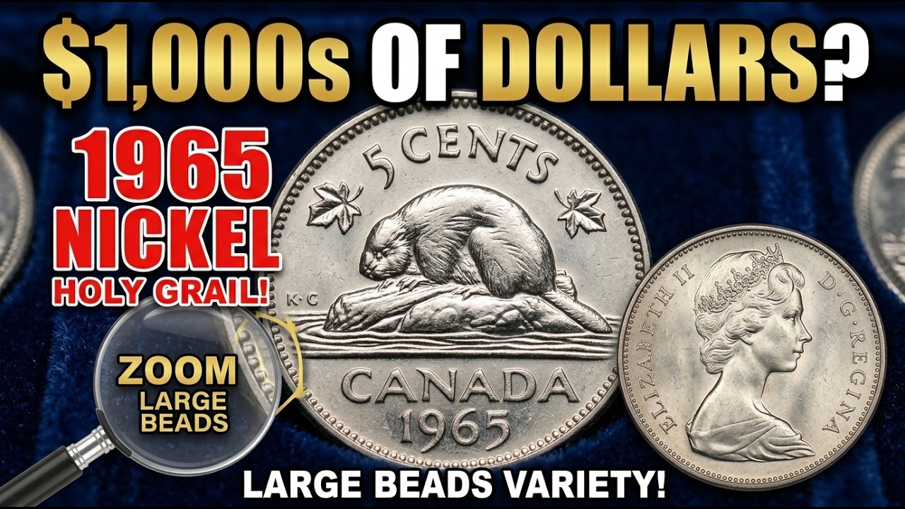 1965 Large Beads Nickel:The Holy Grail Canadian Coin Worth Thousands of Dollars! #rarecoins #uscoins