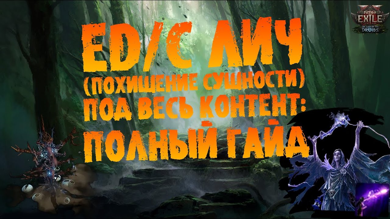Полный гайд по ED/C Личу: (почти) недорогая сборка под весь контент | ПоЕ 2 Последний из друидов