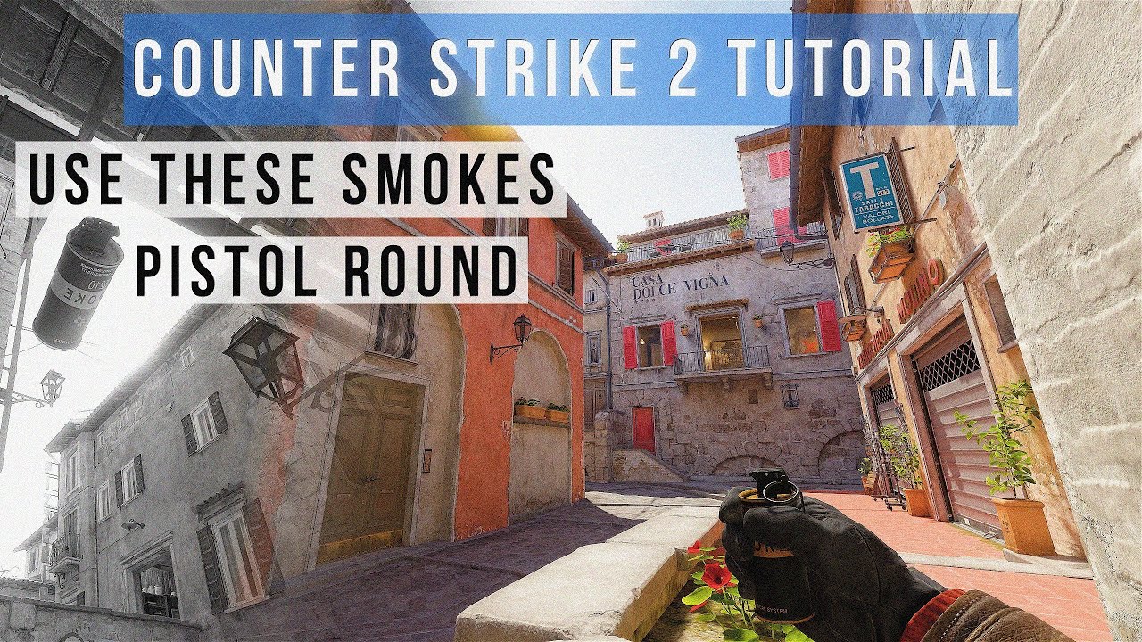 Counter Strike 2 Inferno Tutorial - Pistol round smokes