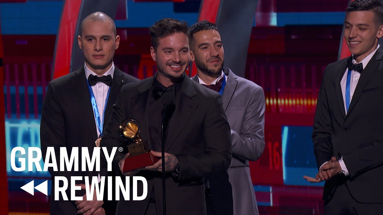Watch J Balvin Dedicate A Latin GRAMMY Trophy To His Mom In 2015 | GRAMMY Rewind