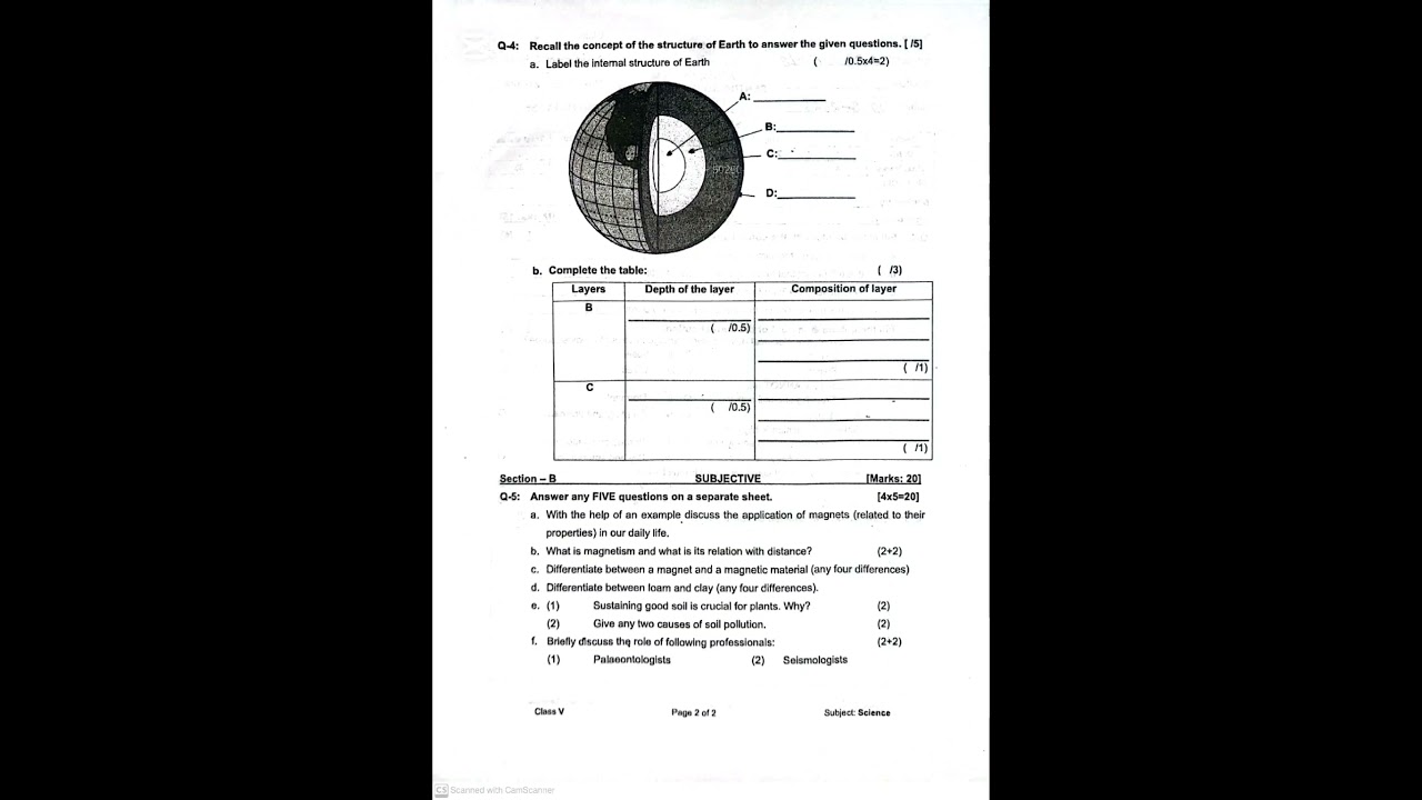 Science Paper Class 5 2025 #aps #babarahmadbilal #babar #exam #science #sciencepaper #class