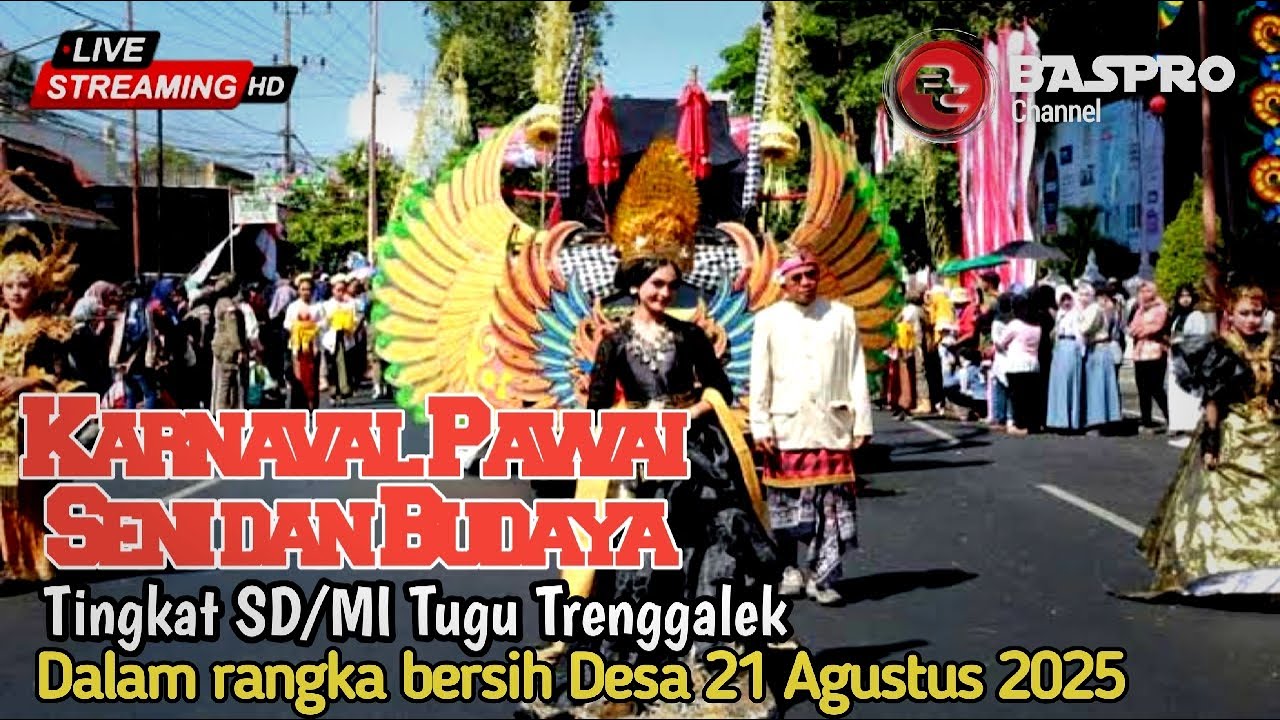 🔴  KARNAVAL PAWAI SENI BUDAYA SD/MI Kecamatan Tugu Trenggalek HUT RI KE 80 Tahun 2025