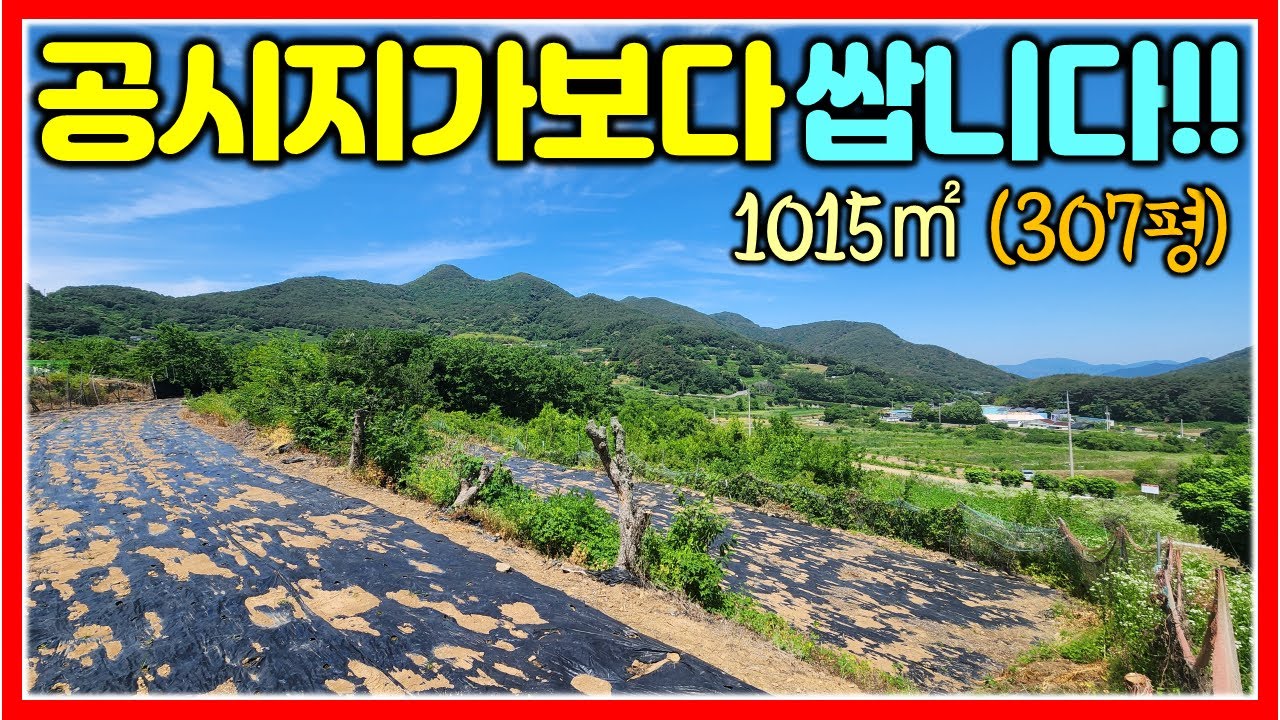 멋진 조망의 매우 싼 땅 매매 1015㎡ (307평) #밀양땅