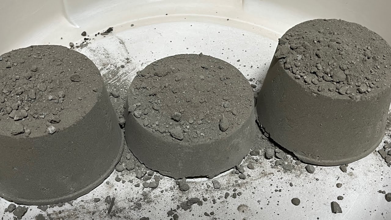 Hard cement cakes crumbling #asmr #satisfying #asmrvideo #asmrsounds #watercrumbling @Shashaasmr8 