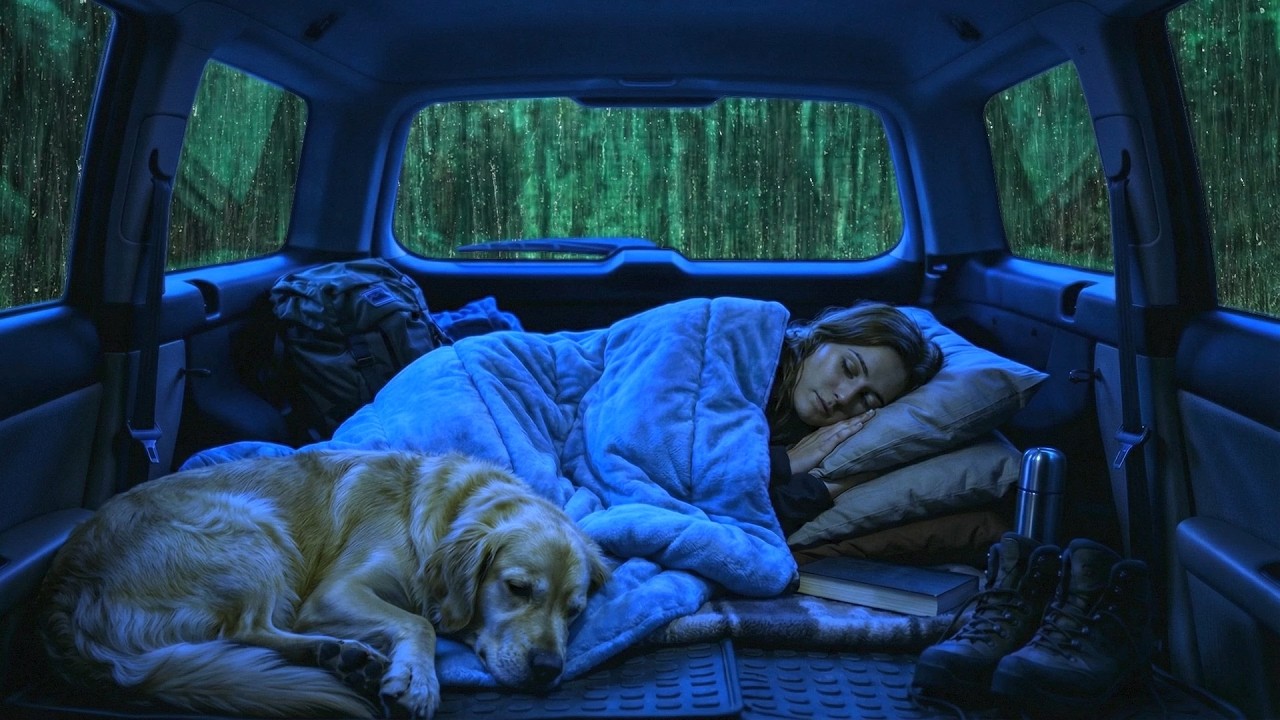 Rain and Thunder Sounds in the Car 🌧️ Soothing Sounds Help Reduce Insomnia, Deep Sleep, Relax