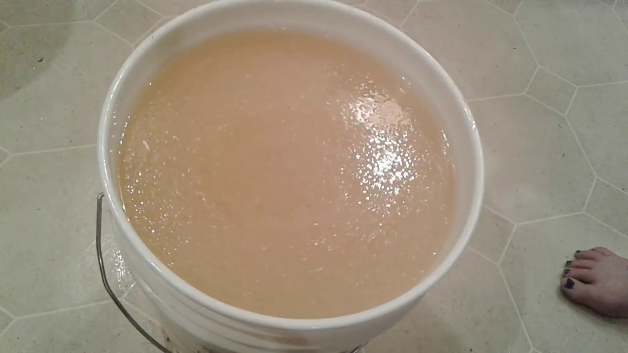 Melting and Blending 5 gallons of Palm Oil for soap making -- how I divide the bucket