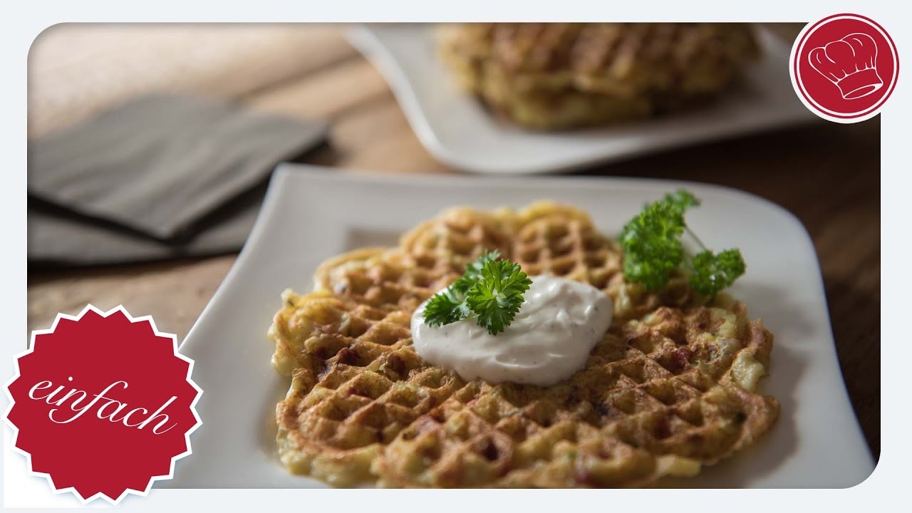 Herzhafte Kartoffelwaffeln / Kartoffelpuffer aus dem Waffeleisen | elegant-kochen.de