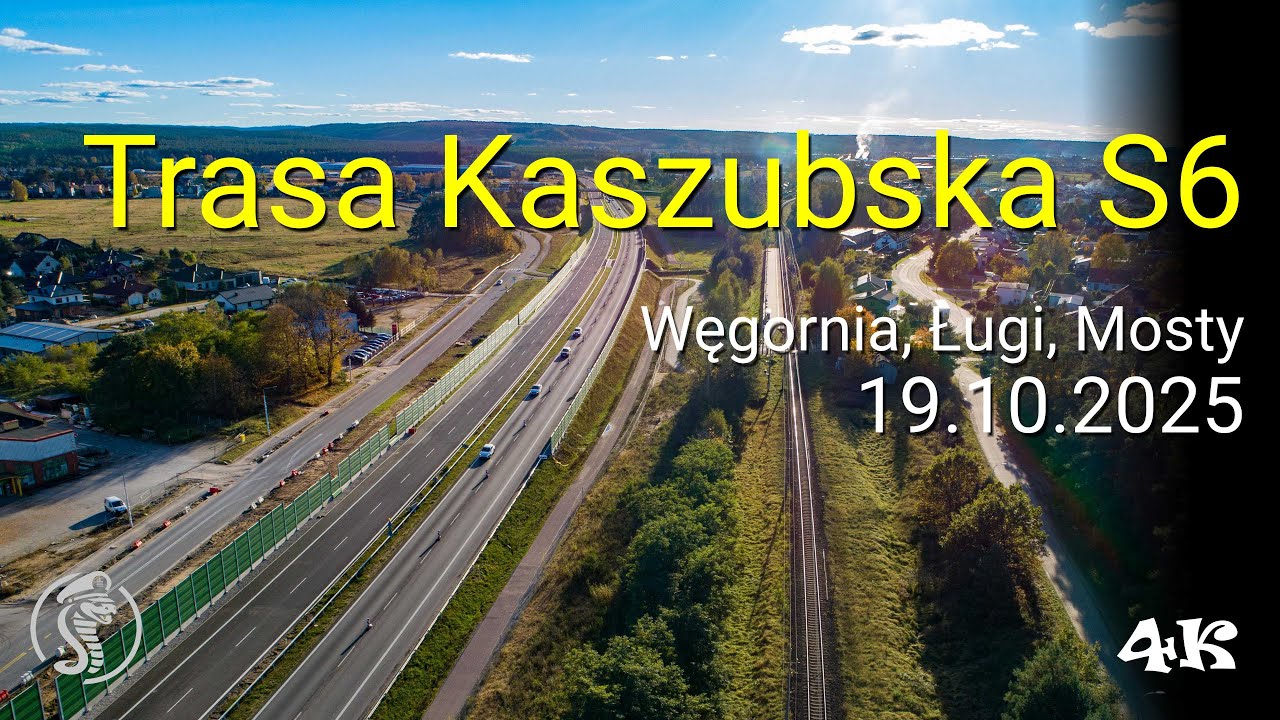 Trasa Kaszubska S6 - odcinek: Węgornia, Ługi, Mosty z drona