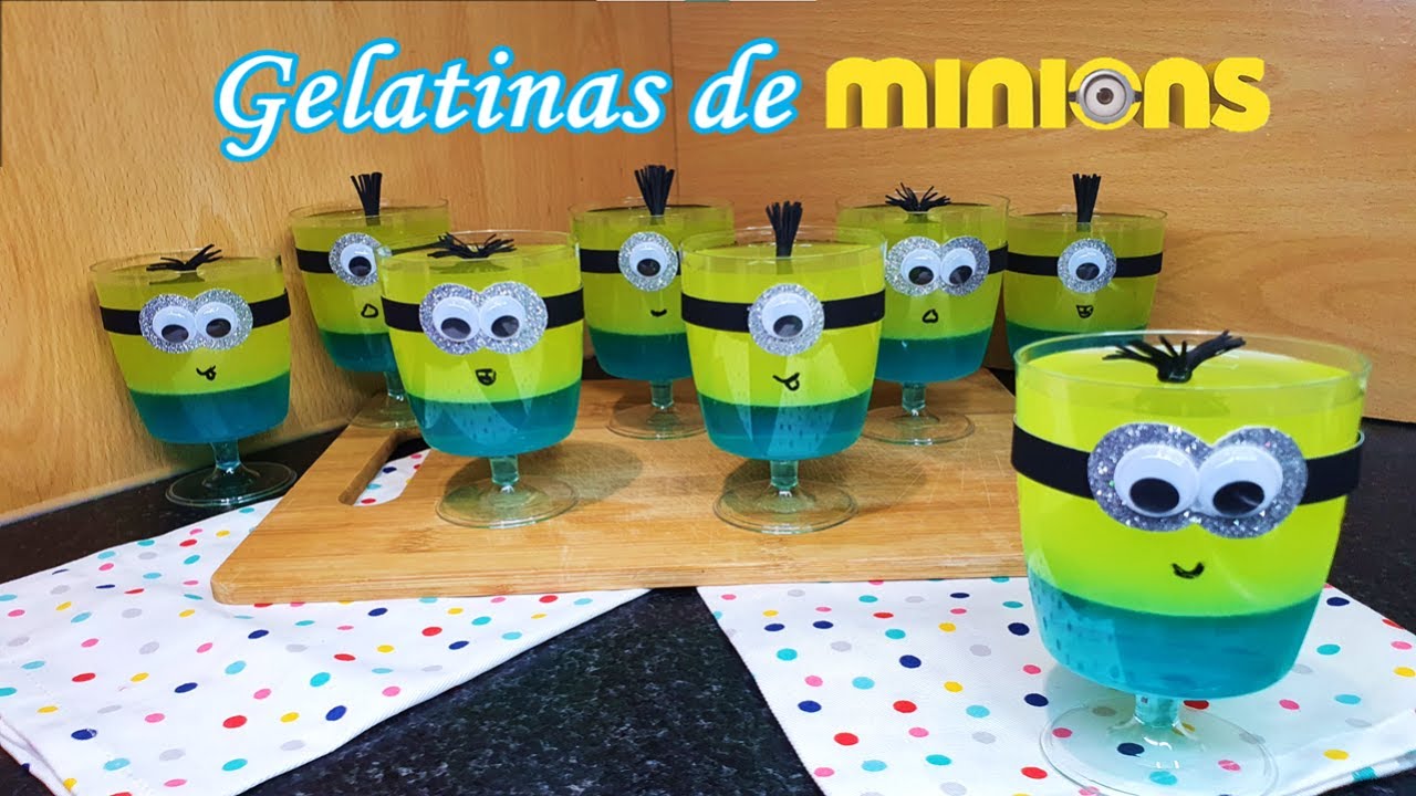 GELATINAS de MINIONS para el DIA DEL NIÑO | Paso a Paso ❤👩🏽‍🍳
