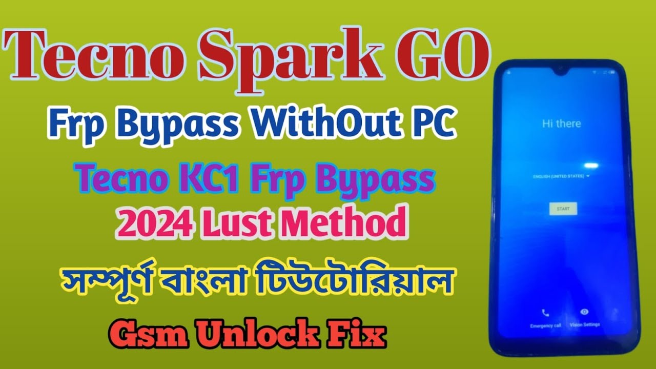 Tecno Spark GO Frp Bypass WithOut PC II Tecno KC1  FRP Bypass Android 11