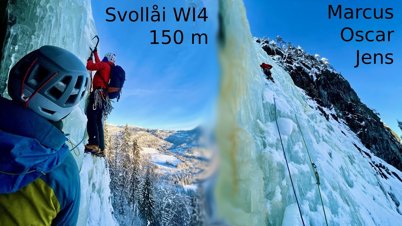 Svollåi WI4 150m med Oscar og Marcus